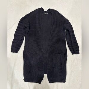 Black Cardigan With Pockets